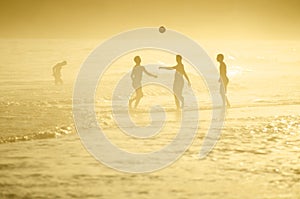 Brazilians Playing Altinho Keepy Uppy Futebol Beach Soccer Football photo