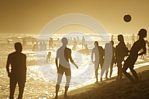 Brazilians Playing Beach Football Altinho Keepy Uppy Soccer Rio photo