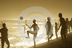 Brazilians Playing Beach Football Altinho Keepy Uppy Soccer Rio photo