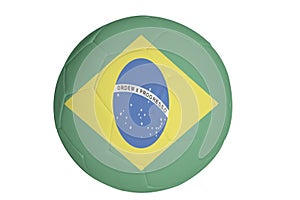 Brazillian flag graphic on football