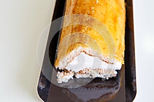 Brazo de gitano, typical sweet cake from Spain photo