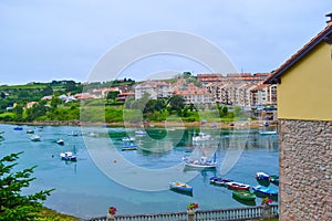 Brazo Mayor river in the Ria of San Vicente de la Barquera, Ca