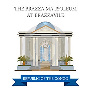 The Brazza Mausoleum in Republic of Congo vector i photo