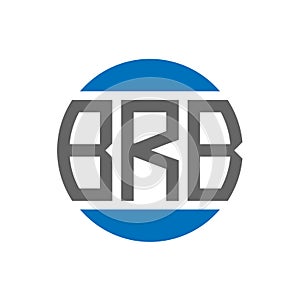 BRB letter logo design on white background. BRB creative initials circle logo concept. BRB letter design