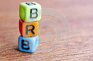 BRB text represent Be Right Back on wooden with customizable space for text