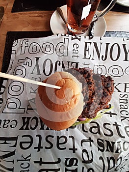 Breackfast burger in Holland photo