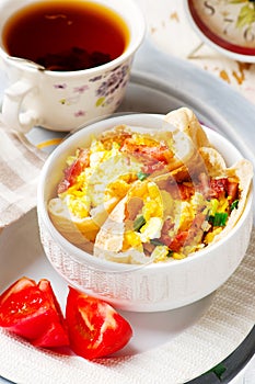 Breackfast omelette pita.