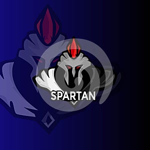 Spartan vector esport maskot logo design photo