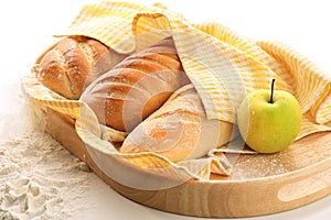 Bread and apple