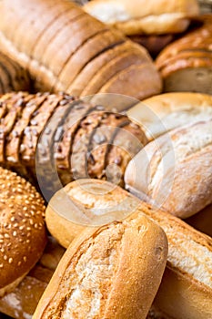 Composition of Bread Assortment Background