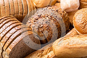 Composition of Bread Assortment Background