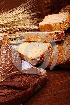 Bread assortment background