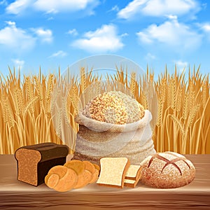 Bread Assortment Background