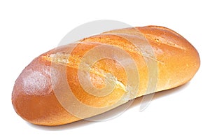 Bread baguette in a white background