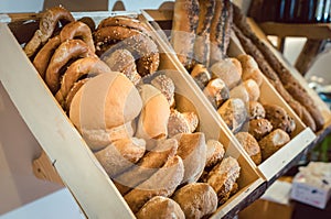 Bread at a baker shop