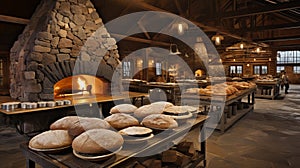 Bread Bakery Bliss. Capturing the Rustic Artistry of Freshly Baked Loaves in a Picturesque Setting.