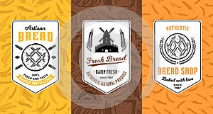 Bread and bakery labels, logo and packaging design