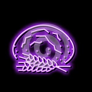 bread barley ear neon glow icon illustration