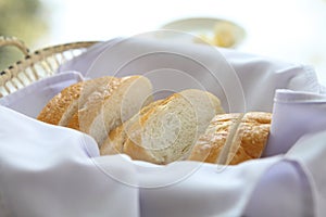 Bread on basket