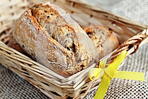 Bread in basket