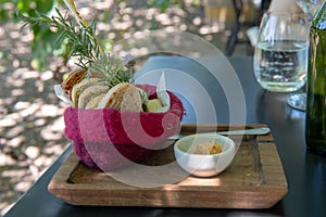 Bread basket with varity of breads