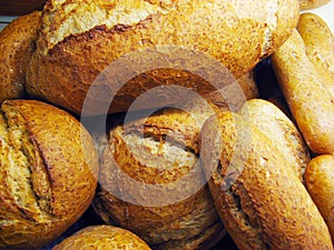 Bread buns background