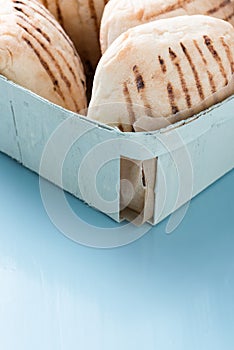 Bread buns in basket