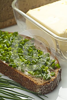 Bread butter and chives