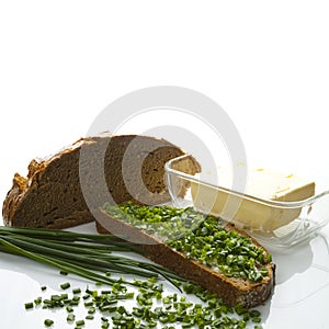 Bread butter and chives