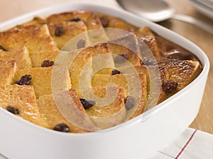 Bread and Butter Pudding in a Dish