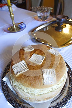 Bread cake from Serbian home