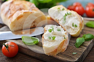 Bread with cheese