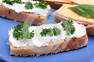 Bread with cheese photo