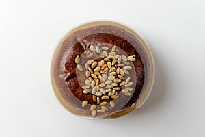 Chestnut manju on a white background photo