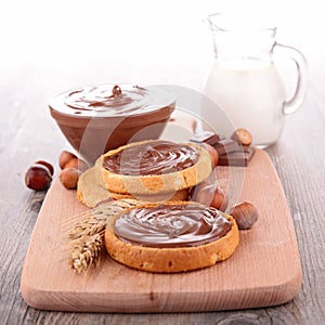 Bread and chocolate spread
