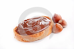 Bread and chocolate spread