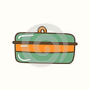 Bread container. Vector illustration. Zero waste concept