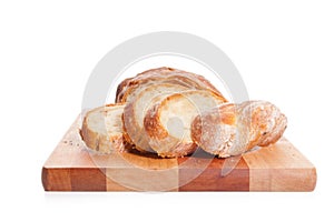 Bread on a cutting board