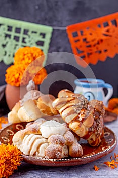 Bread of the dead, typical mexican