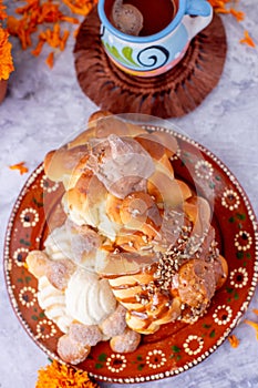 Bread of the dead, typical mexican