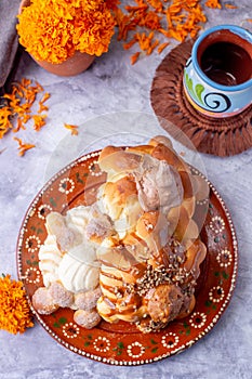 Bread of the dead, typical mexican