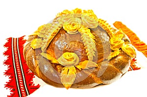 Bread decorated with flowers