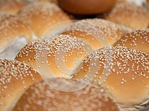 bread details with sesame