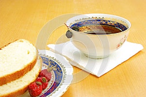 Bread and dried berries