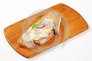 Bread with duck fat spread