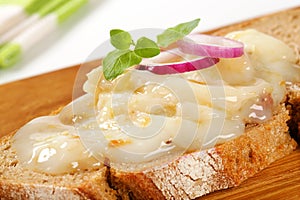 Bread with duck fat spread