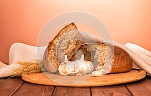 Bread and ears of wheat