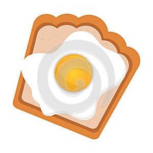 bread and egg fries icon