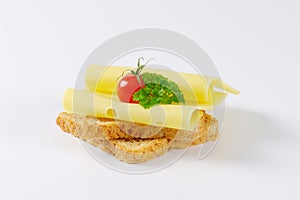 Bread with emmenthaler cheese