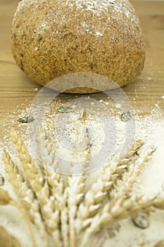 Bread with flour